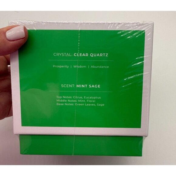 NEW Jill & Ally Good Luck Charm Crystal Manifestation Candle NWT - Mint Sage - Picture 5 of 7